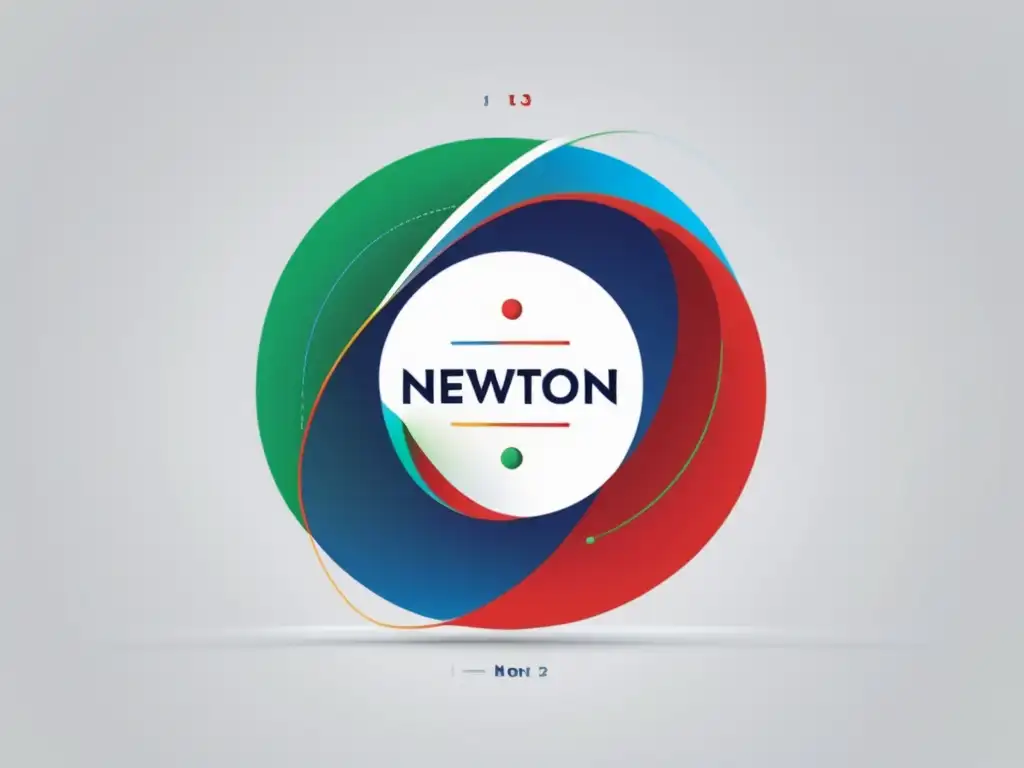 Importancia leyes de Newton: imagen minimalista abstracta que representa las tres leyes fundamentales de Newton y su impacto en la física