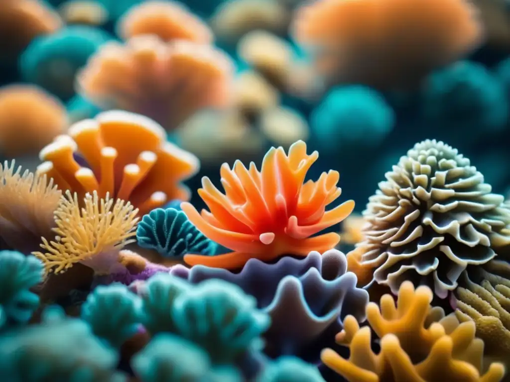 Importancia de los corales en el ecosistema marino: fascinante imagen de un vibrante arrecife de coral, capturada desde una perspectiva única