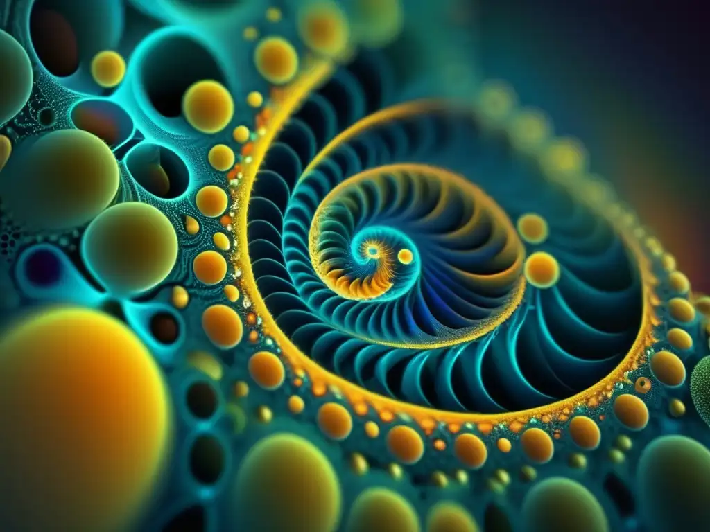 Fractal abstracto que representa la importancia de la microbiología en la vida diaria