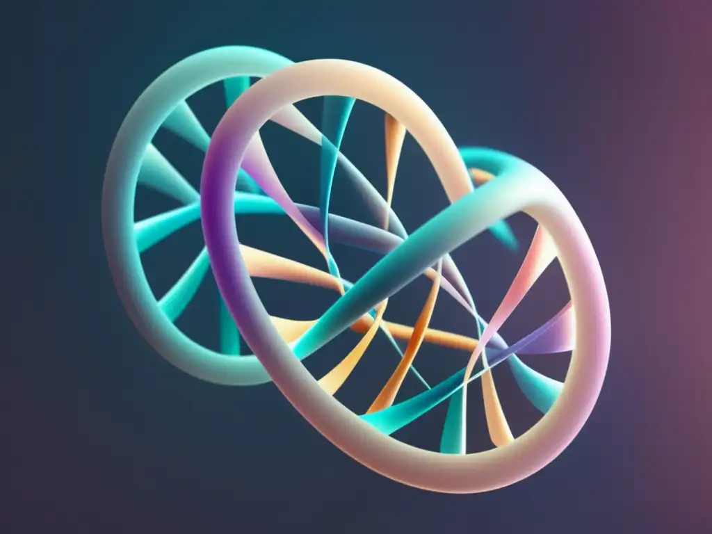 Imagen abstracta de una estructura de ADN en 8k con colores pastel y enfoque minimalista, simbolizando la epigenética en medicina de precisión