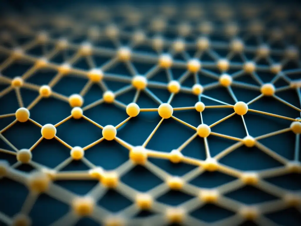 Estructura nanotecnológica en la industria alimentaria Nanotecnología en la industria alimentaria: Estructura nanoscala en forma de red, simbolizando avances y aplicaciones diversas
