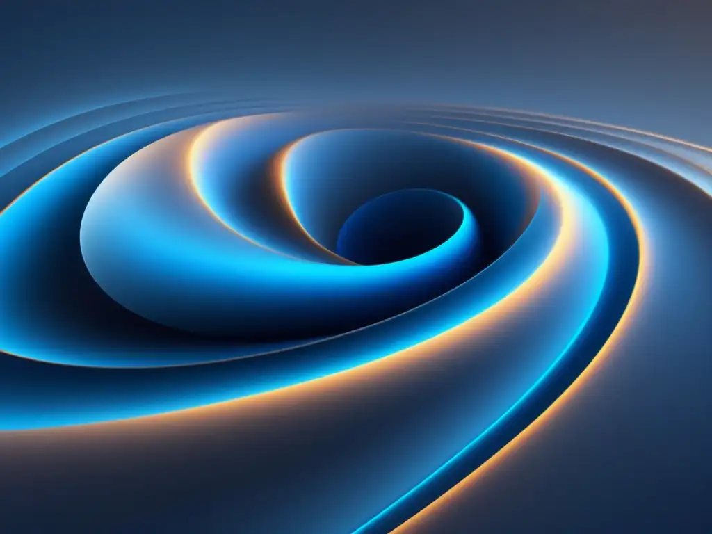 Imagen: Onda gravitacional en colores azules - Gravitación cuántica y revolución física