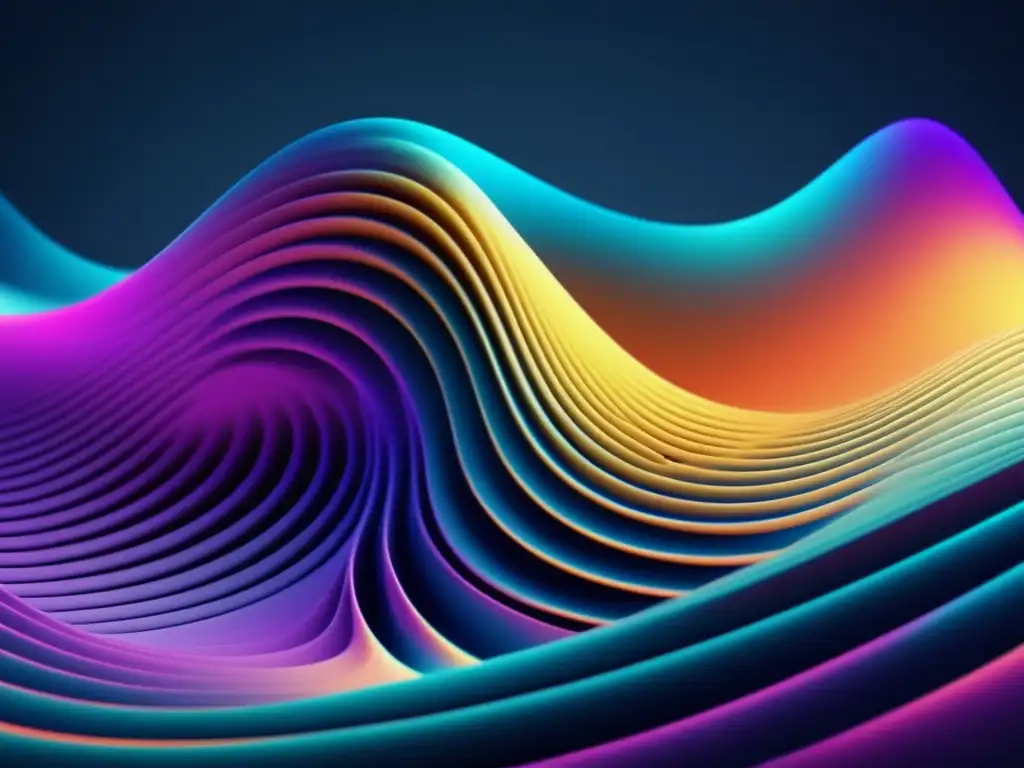 Ondas mecánicas en la educación: imagen 8k ultradetallada con patrones vibrantes y abstractos, representa el mundo fascinante de las ondas mecánicas