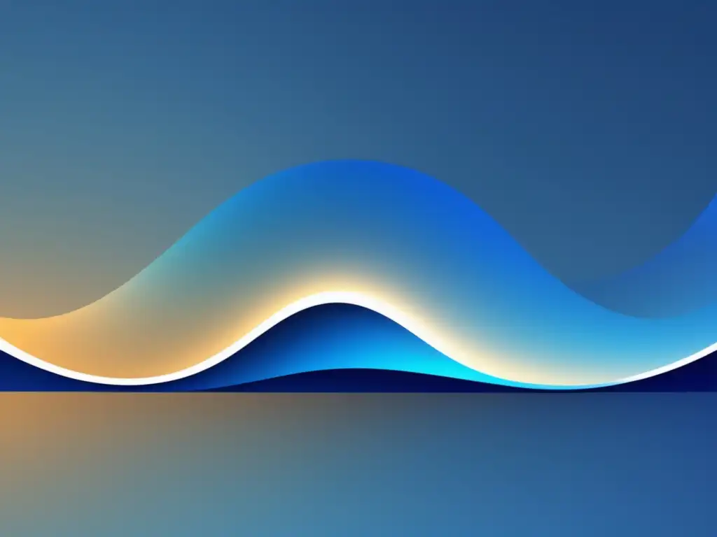 Refracción de ondas sonoras: imagen minimalista y abstracta que representa la propagación de ondas de sonido a través del aire