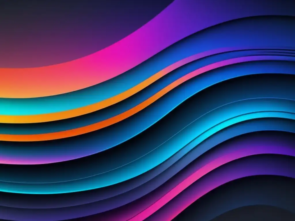 Imagen abstracta de ondas sonoras en colores vibrantes - Acústica de las ondas radio y televisión