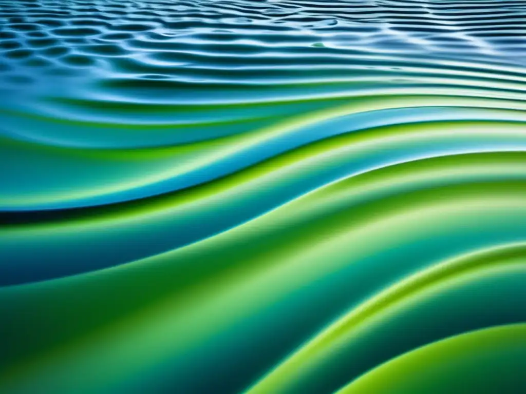 Ripples azules y verdes en agua: Soluciones eficaces contaminación agua