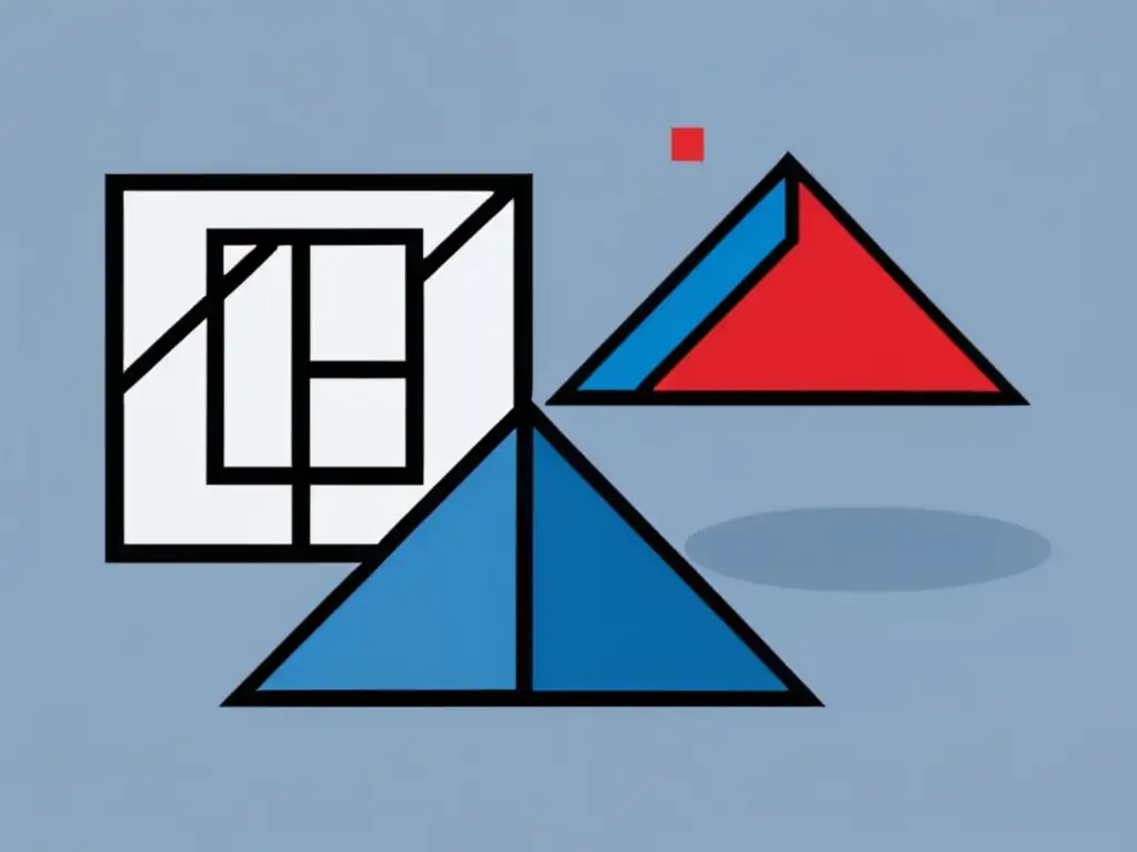 Suma y resta de vectores en Espacios de Hilbert: imagen abstracta con formas geométricas y colores contrastantes