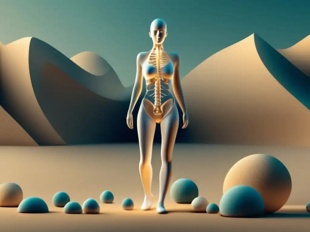 Importancia farmacogenética en osteoporosis: imagen 8k ultradetallada minimalista y abstracta