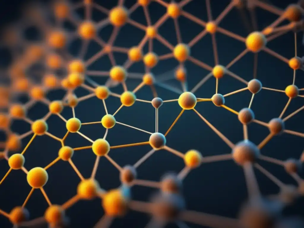 Propiedades únicas nanomateriales en imagen 8k de patrón abstracto de nanomateriales en red compleja de líneas y formas