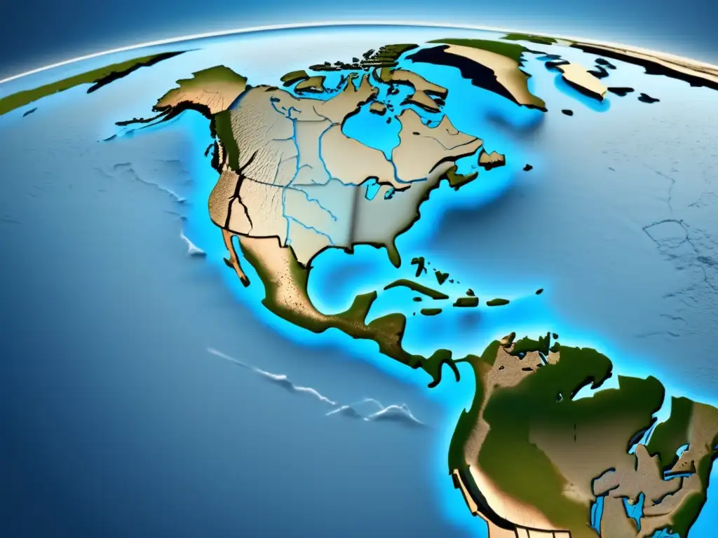 Impacto del cambio climático en la migración: globo fracturado, mar, hielo, sequía, fragilidad y desplazamiento