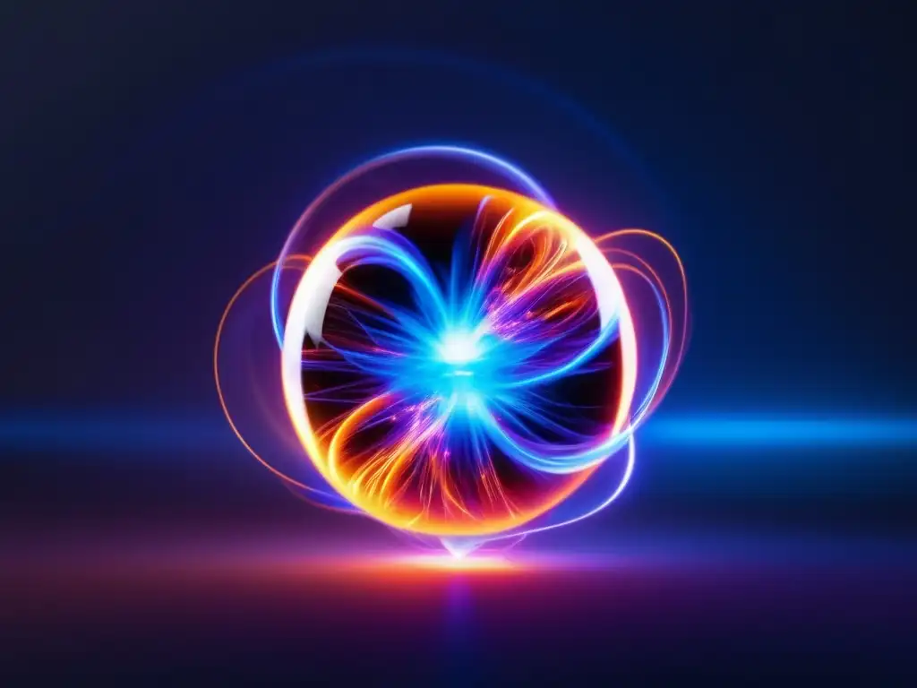 Energía limpia del plasma: plasma vibrante y colorido en fondo oscuro