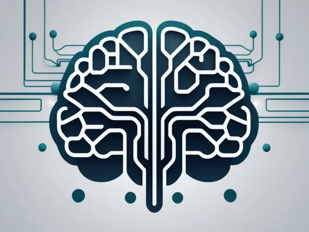 Procesamiento de información cerebral: Red abstracta de líneas y nodos que representa la complejidad y eficiencia del cerebro