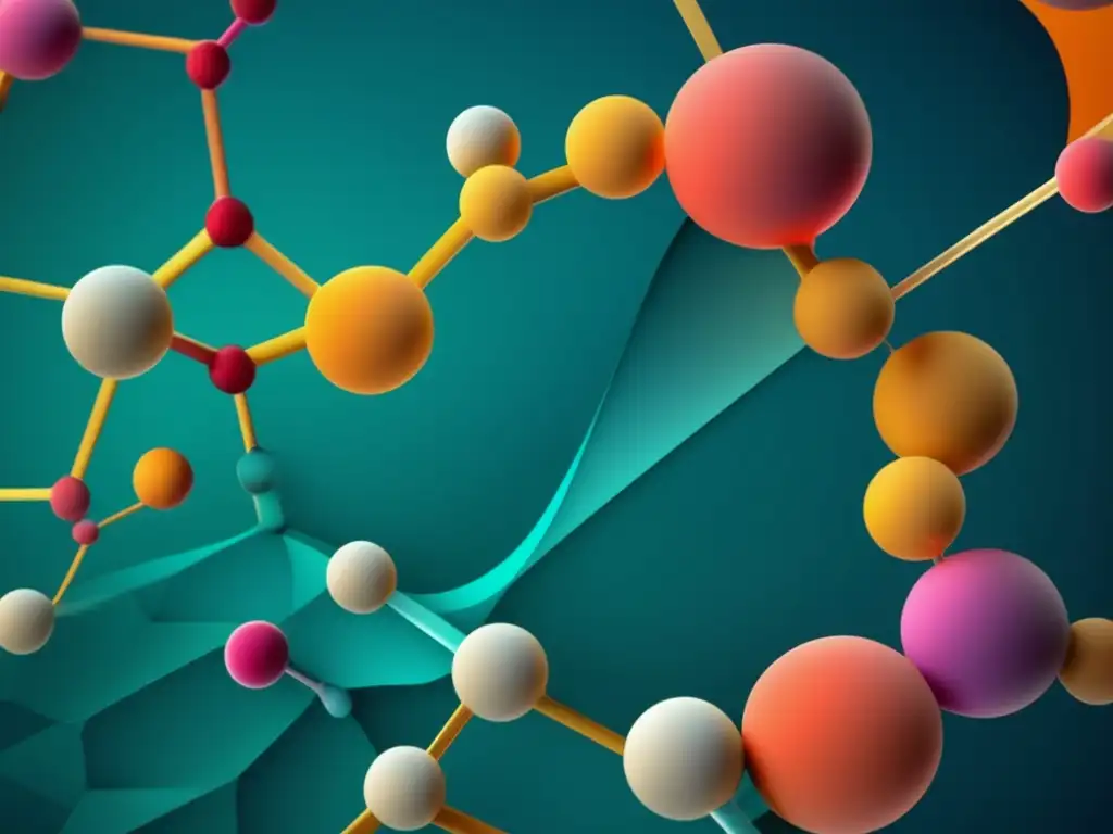 Importancia proteómica en medicina personalizada: imagen abstracta cautivadora con estructuras proteicas complejas en tonos cálidos y fríos