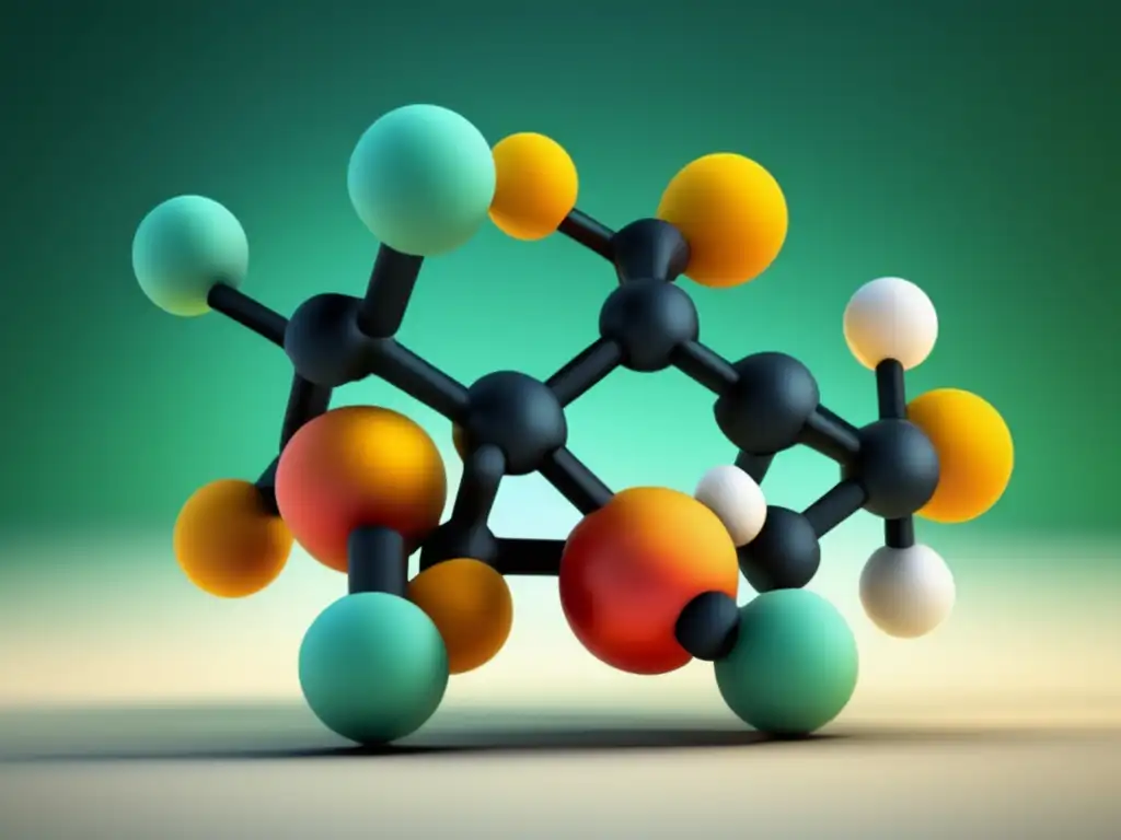 Estudio de estructuras moleculares orgánicas en imagen 8k con representación minimalista y abstracta