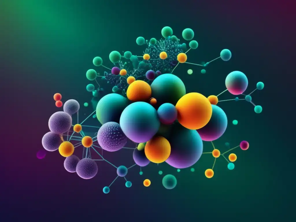 Importancia Química Orgánica en Conservación Ambiental: Composición abstracta que muestra la interacción de moléculas y su impacto en el medio ambiente