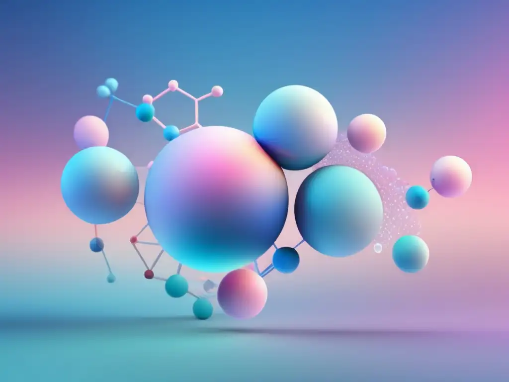 Detalle abstracto de reacciones orgánicas para síntesis química