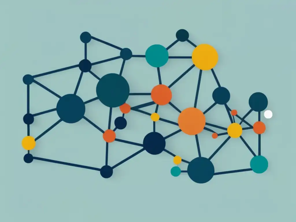 Importancia de la política científica: una red vibrante y abstracta que simboliza la diversidad y colaboración en la investigación científica