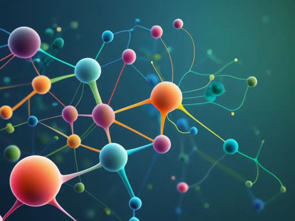 Importancia vacunas personalizadas: Red inmunológica sofisticada que destaca interacciones y comunicación de células inmunes