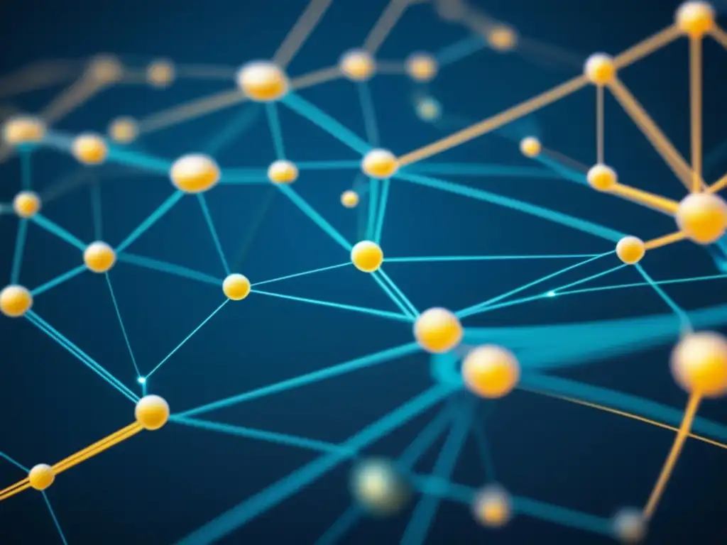 Importancia de la nanoelectrónica en la economía: red de circuitos precisos y delicados, con patrones hipnóticos y tonos fríos