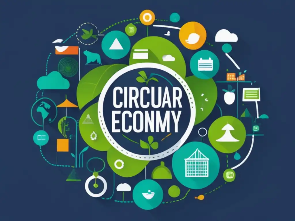 Beneficios de la Economía Circular: representación abstracta de la interconexión y sostenibilidad global