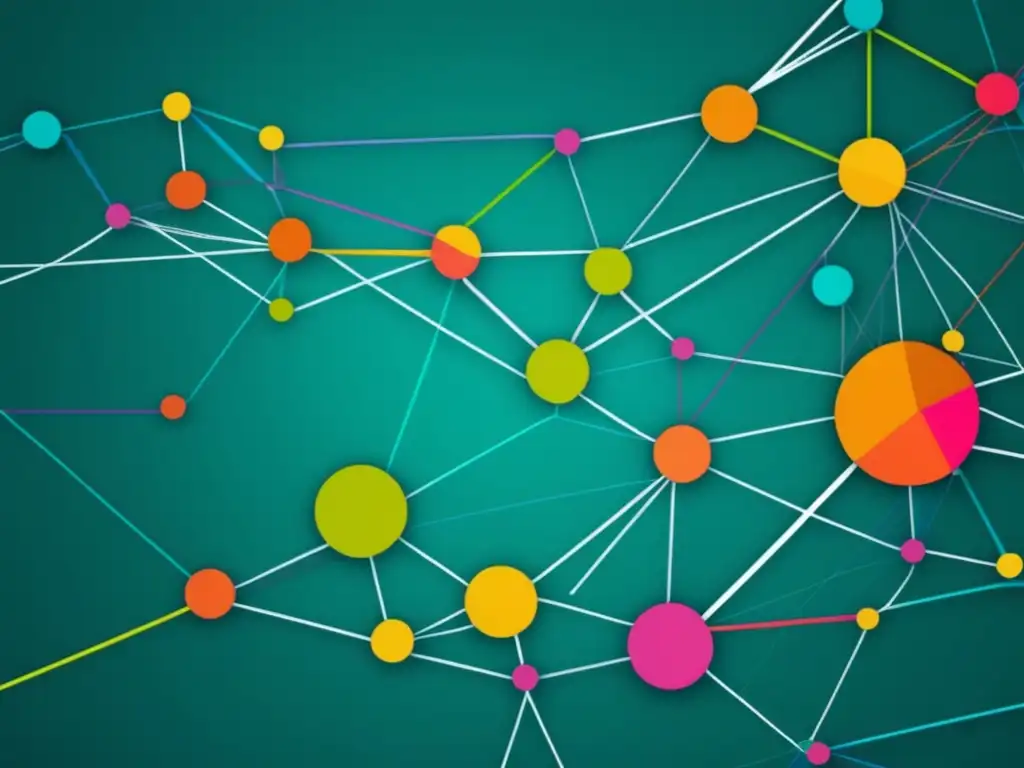 Importancia análisis datos Biología: red geométrica colorida representa complejidad y diversidad de datos