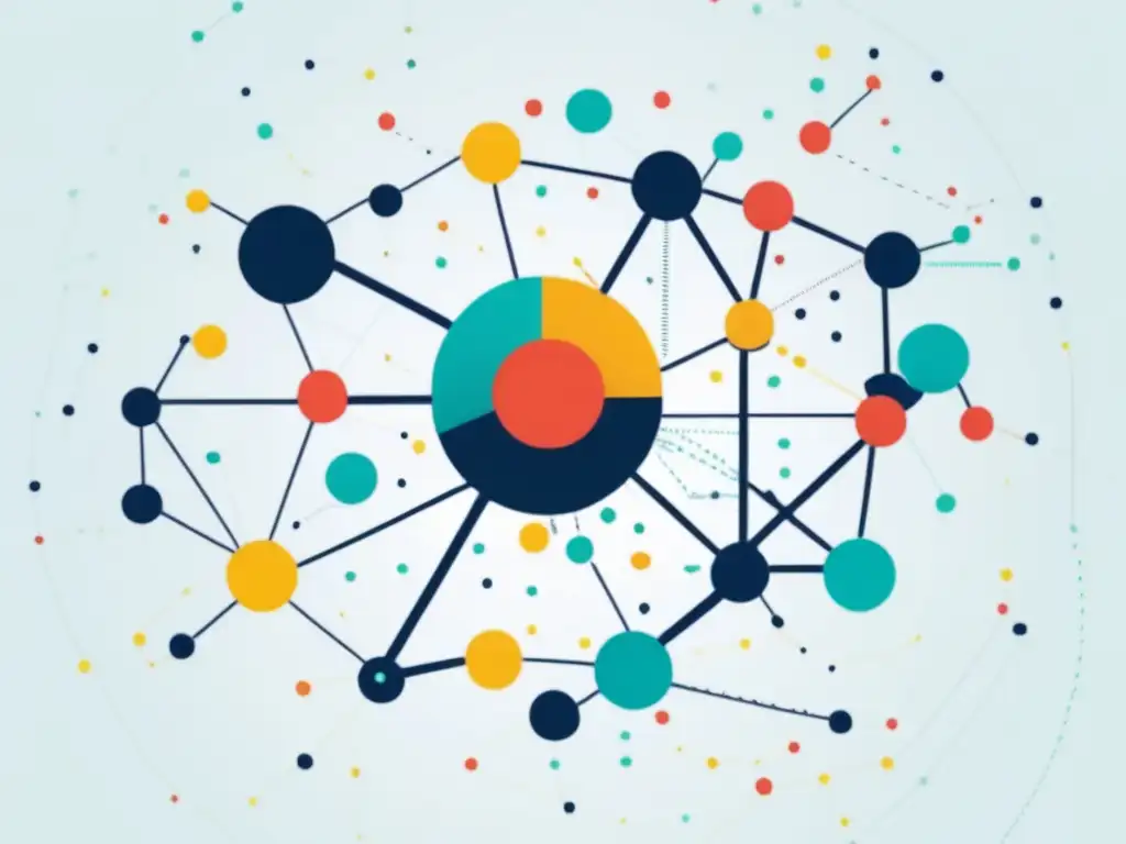 Importancia de las vacunas: red interconectada de líneas y puntos que representa sociedad, inmunología y medicina
