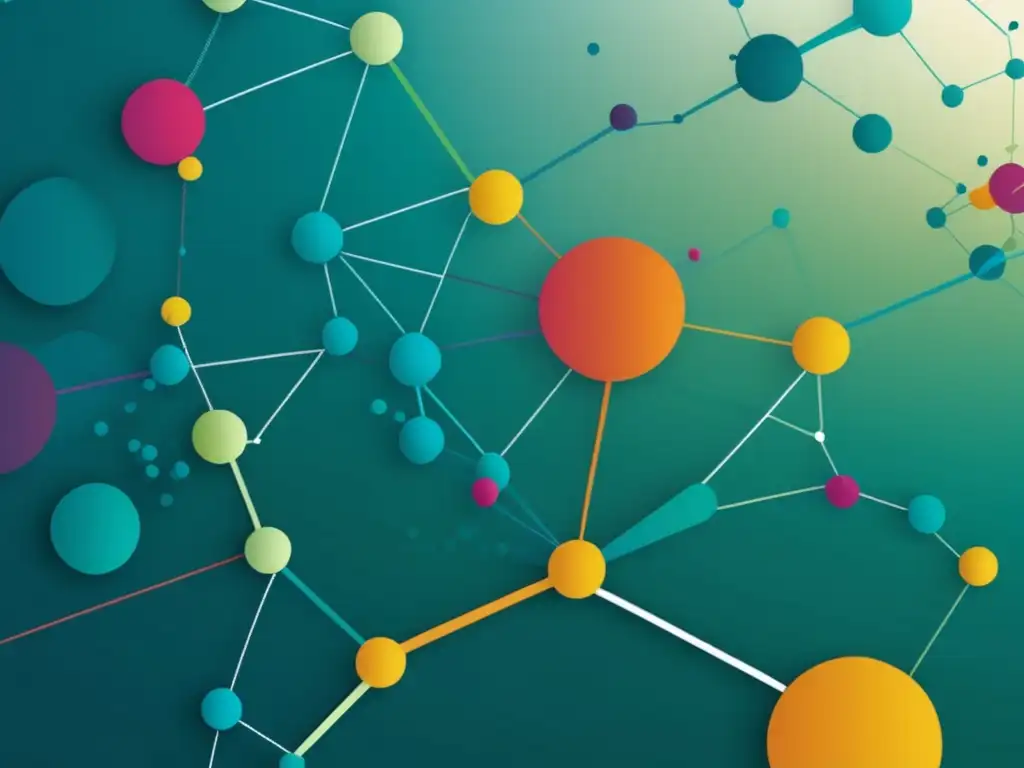 Bioinformática en la era postgenómica: imagen abstracta minimalista que representa la complejidad de la interconexión genética