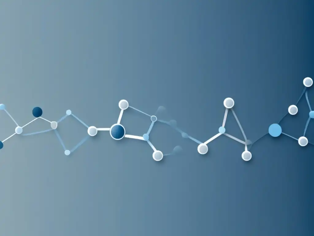 Importancia de la Genética en la individualidad: representación abstracta del genoma humano, con líneas y formas interconectadas en tonos azules