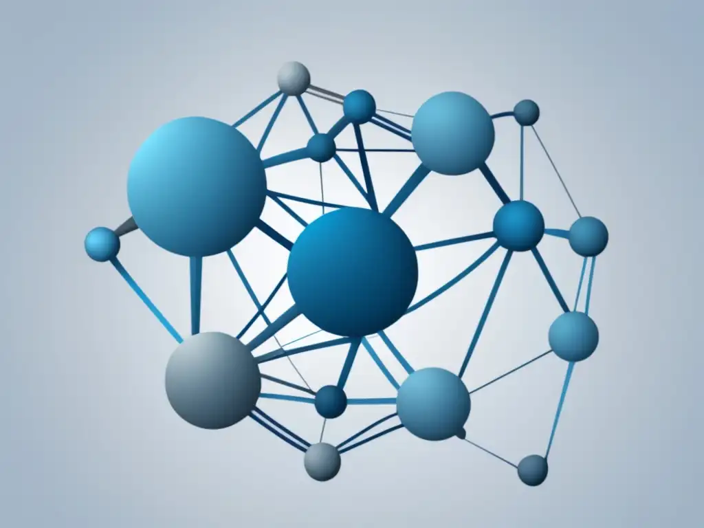Política científica inteligencia artificial: Red minimalista que representa la complejidad y sofisticación de la interconexión en el ámbito de la IA