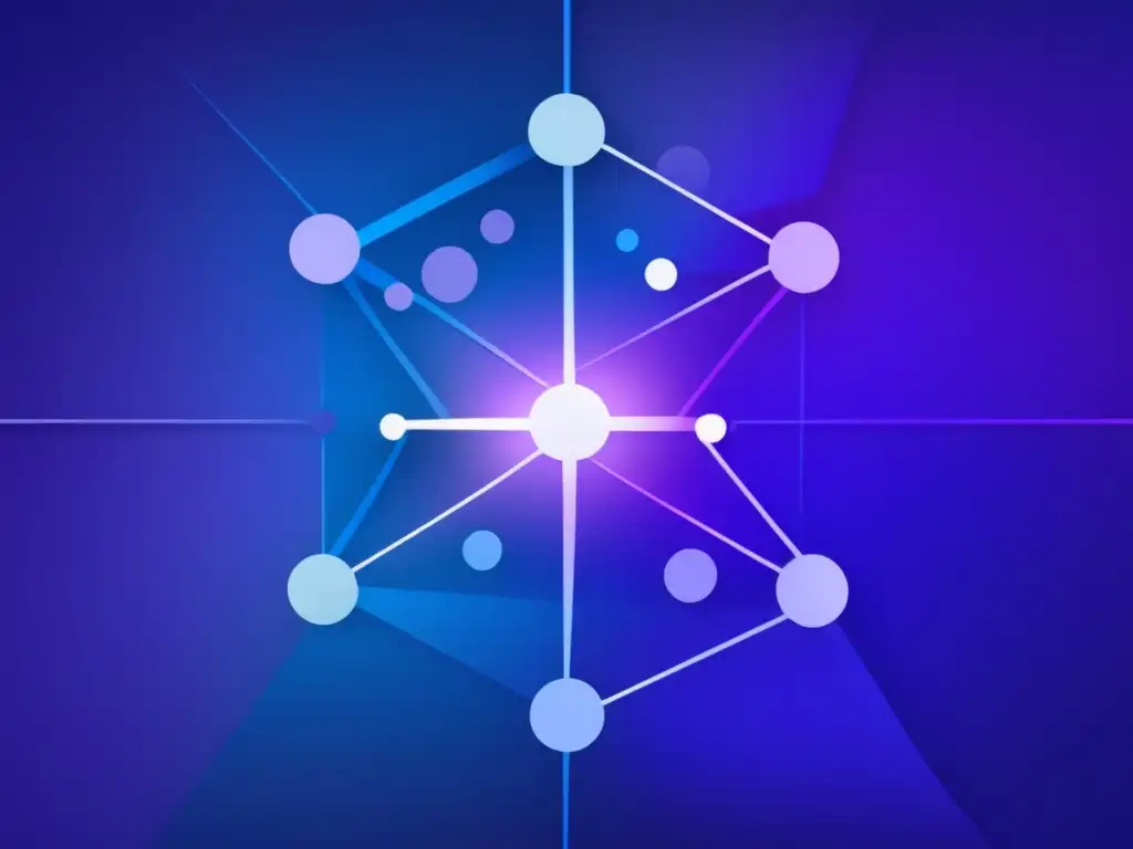 Red neuronal abstracta vibrante en azul y morado Neurociencias en trastornos del espectro autista: Red neural vibrante y abstracta, representando la comprensión científica del TEA