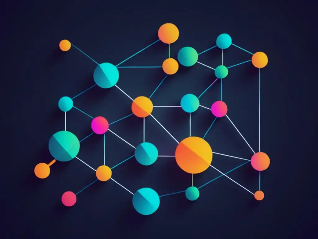 Álgebra abstracta en criptografía moderna: imagen abstracta de formas geométricas interconectadas, simbolizando poder y complejidad