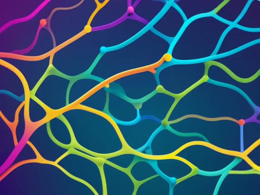 Descubriendo las bases de la neurociencia: Intrincado entramado de rutas neuronales en vibrantes colores