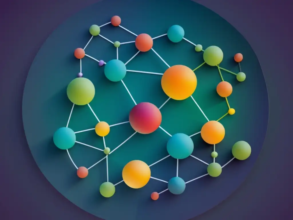 Impacto de la química inorgánica en la alimentación: composición abstracta que representa la red de interacciones químicas en nuestro cuerpo