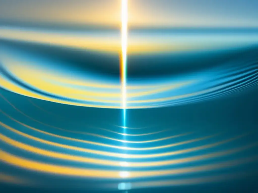 Refracción de la luz en agua: fascinante imagen abstracta que muestra el fenómeno de la luz refractada en un cuerpo de agua sereno