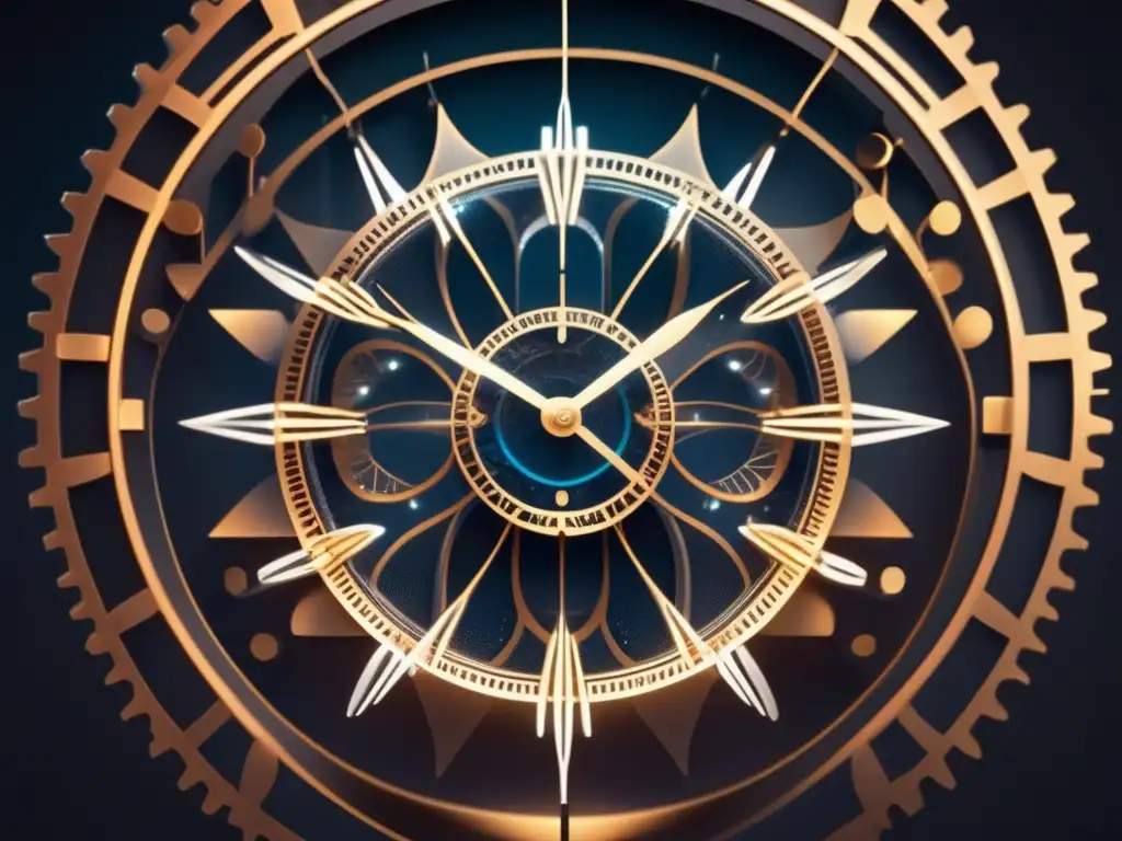Reloj cuántico futurista en el espacio oscuro Reloj cuántico enigma: exploración en el espacio oscuro