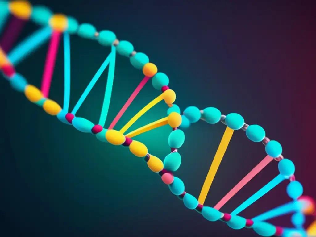 Descubriendo secretos anatómicos: ADN enredado, colorido, elegante y complejo