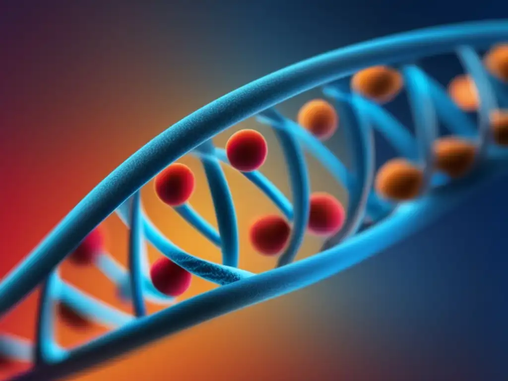 Importancia de la proteómica en medicina genómica: imagen abstracta de ADN y estructura proteica interconectadas