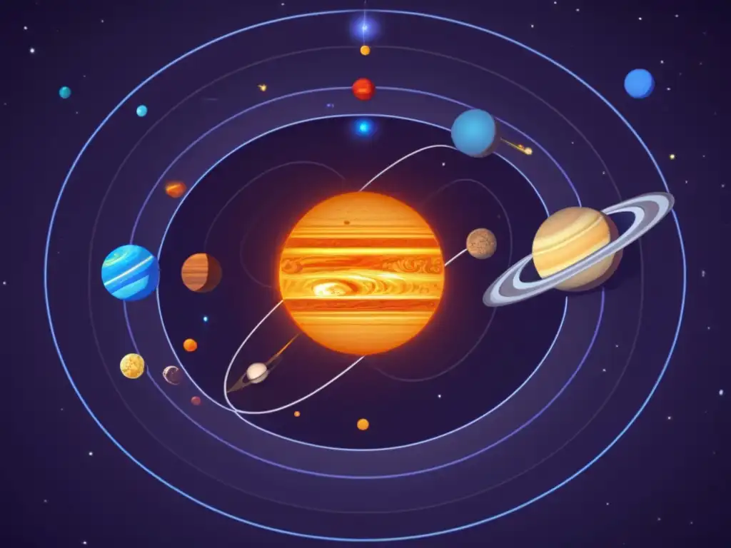 Importancia conocer lugar en Sistema Solar: imagen detallada de Sistema Solar desde lejos