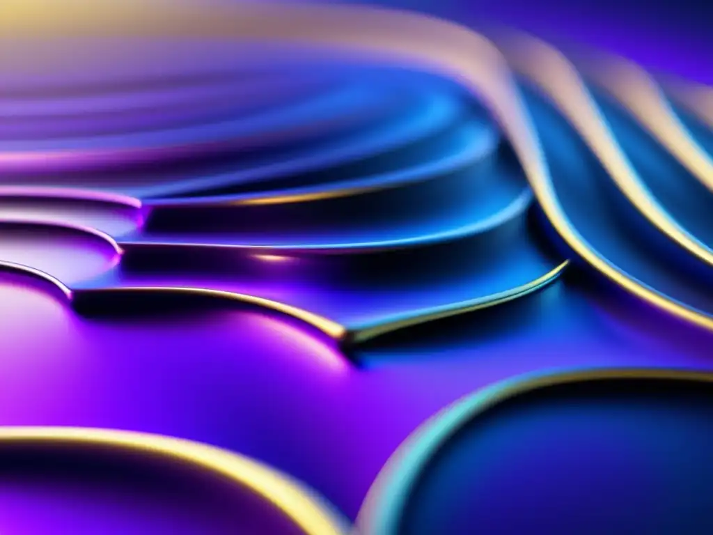 Superconductor metálico en gradiente azul y morado Materiales superconductores: belleza y potencial en tecnología