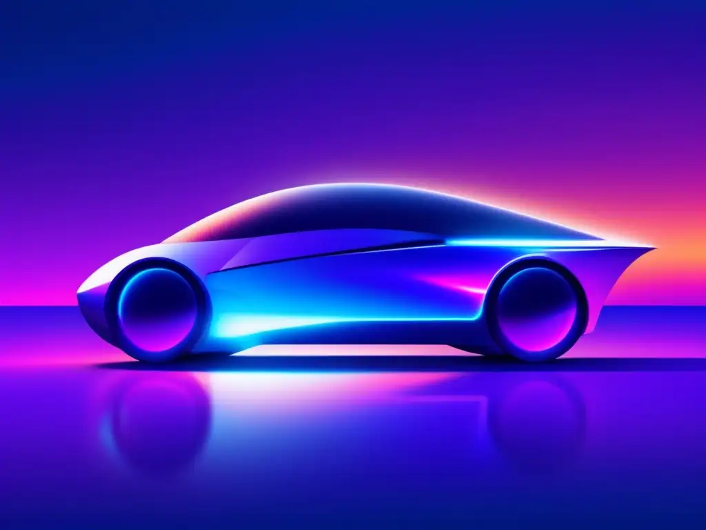 Vehículo cuántico futurista flotante Tecnologías cuánticas en transporte revolucionando