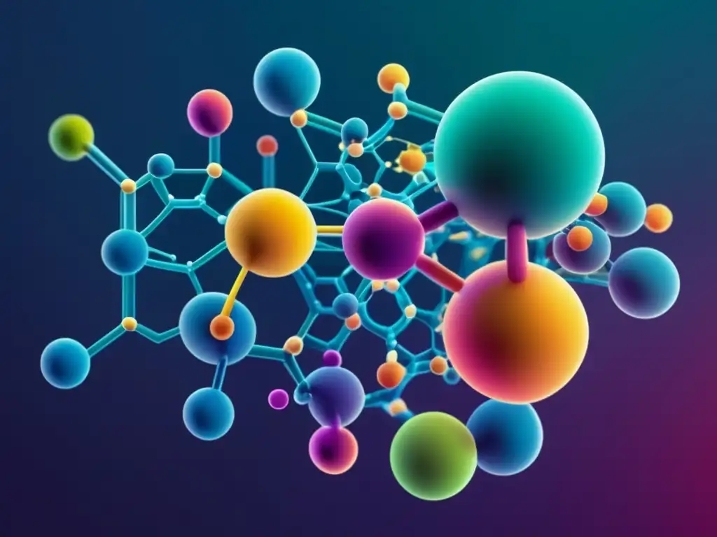 Importancia Biología Sintética en vacunas: imagen abstracta de estructura molecular con colores vibrantes