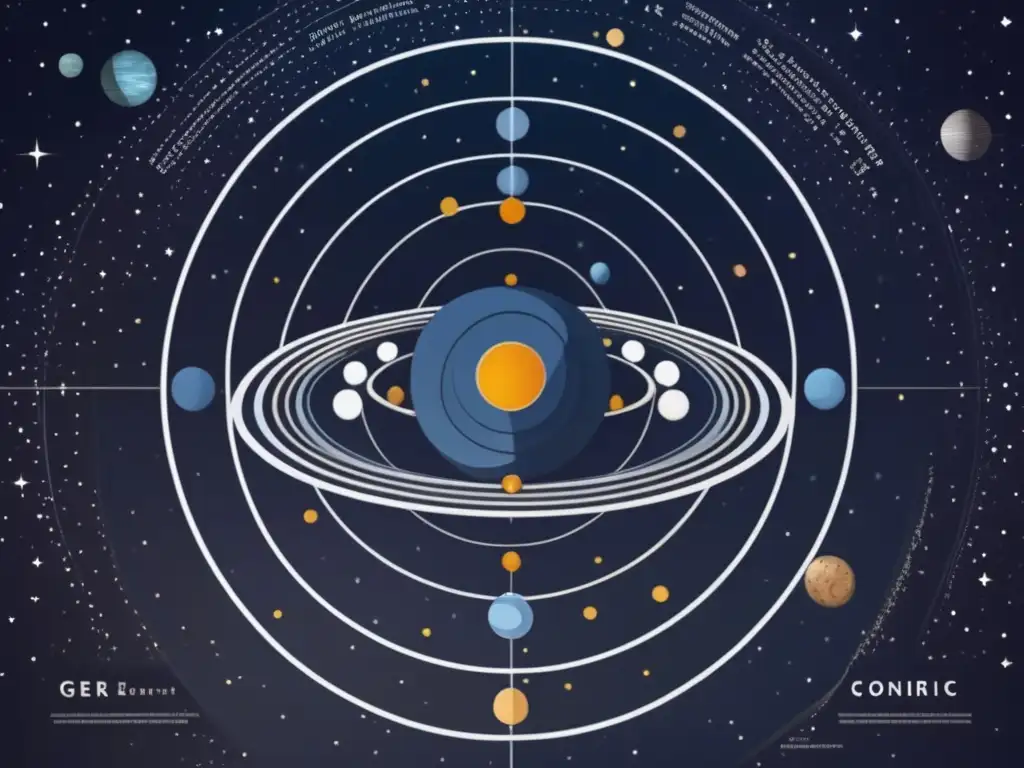 Descubrimiento heliocentrismo, influencia ciencia moderna - Vista 8k abstracta geocéntrica previa a Copérnico