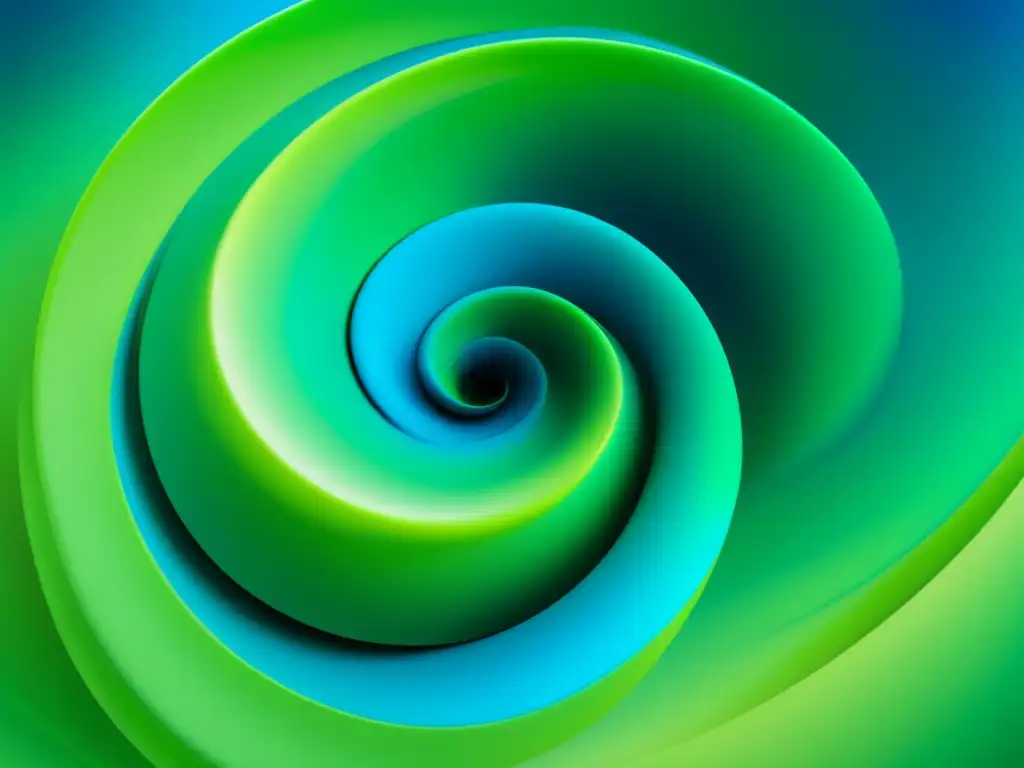 Vortex de colores verde y azul, símbolo de Química Verde - Guía principiantes Química Verde